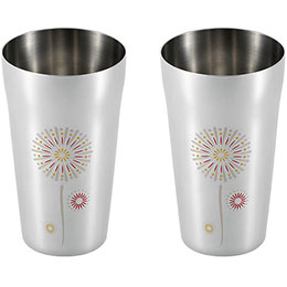 【百貨店SALEでP最大限度47倍】よこやま 燕熟の技 感温ステンレス鋼タンプラー420ml 2P 火工品 EJK-800