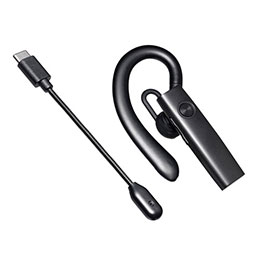 【マラソンでポイント最大47.5倍】サンワサプライ Bluetoothヘッドセット(外付けマイク付き) MM-BTMH61BK|インテリアの壱番館