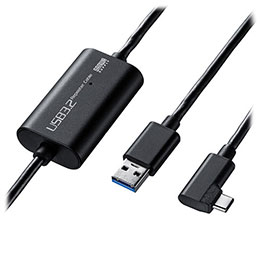 【尖んがり20倍】サンワサプライ USB3.2 A-TypeCロング有線テレビ(5m・VR頭顱仕掛ける相応う) KB-USB-RLC305 ケーブル-パソコン・周辺機器-USBケーブル