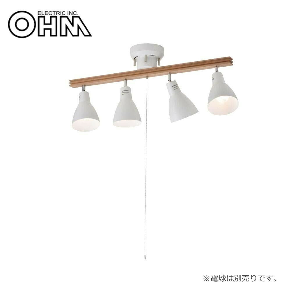 【ポイント20倍】オーム電機 OHM 室内照明器具 4灯シーリングライト ホワイト 電球別売 LT-YN40AW-W