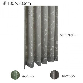 【ポイント20倍】川島織物セルコン アッセル 1.5倍形態安定プリーツ ドレープカーテン 1枚 100×200cm DF1137S　BR・ブラウン