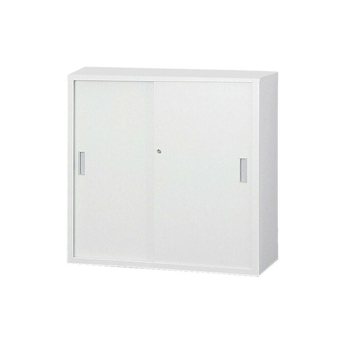 【ポイント20倍】豊國工業 33浅型スチール引戸書庫 TS-33S CN-85色(ホワイトグレー)