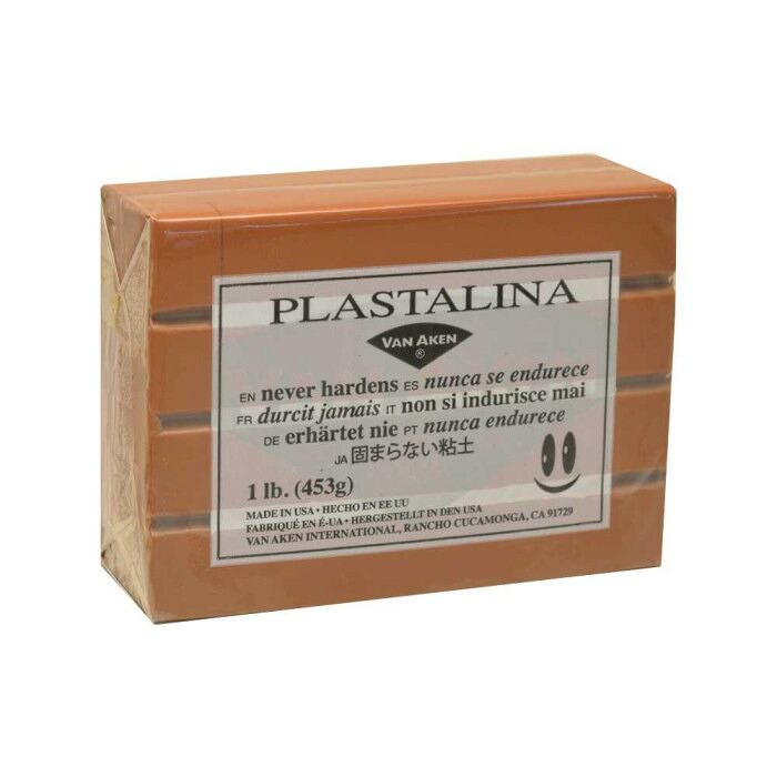 【ポイント20倍】MODELING CLAY(モデリングクレイ)　PLASTALINA(プラスタリーナ)　粘土　ブラウン　1Pound　3個セット