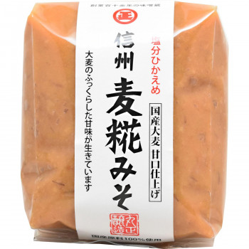 【マラソンでポイント最大47.5倍】丸正醸造 信州麦糀みそ 500g×6袋|インテリアの壱番館