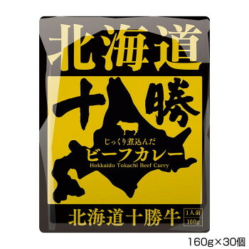 【クーポン配布中＆マラソン対象】肉の山本 北海道十勝ビーフカレー 160g×30個 P6