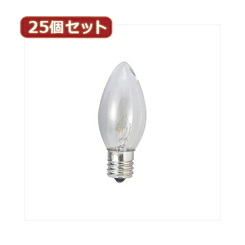 【尖んがり20倍】YAZAWA 25個仕掛ける 置き目ソク球10Wせつ然たる口金E17 C91710CX25