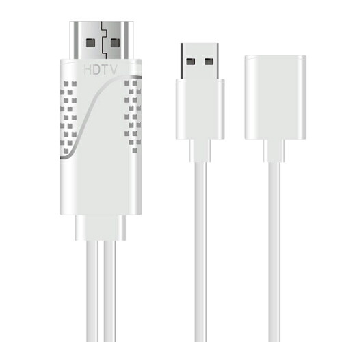 【ポイント20倍】日本トラストテクノロジー iPhone HDMIミラーリングケーブル (ホワイト) IPHDMI-WH