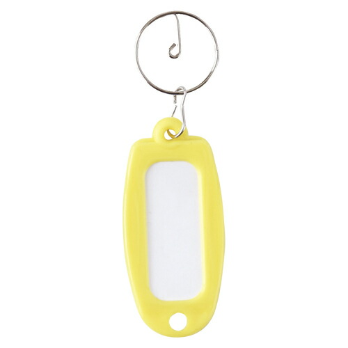【クーポン券別れ別れ中＆百貨店SALE客体】（まとめ） キーホルダー付名札  キーホルダー付名札 可塑性物質製 黄味がかった ﾏｰｷｰﾀﾝｼｮｸｷ 4953759000080  1個【×200書き割り】