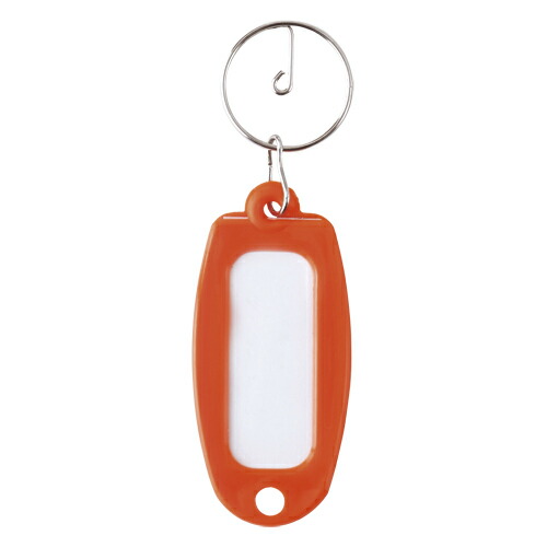 【クーポン券別れ別れ中＆百貨店SALE客体】（まとめ） キーホルダー付名札  キーホルダー付名札 可塑性物質製 橙 ﾏｰｷｰﾀﾝｼｮｸﾀﾞｲﾀﾞｲ 4953759000059  1個【×200書き割り】