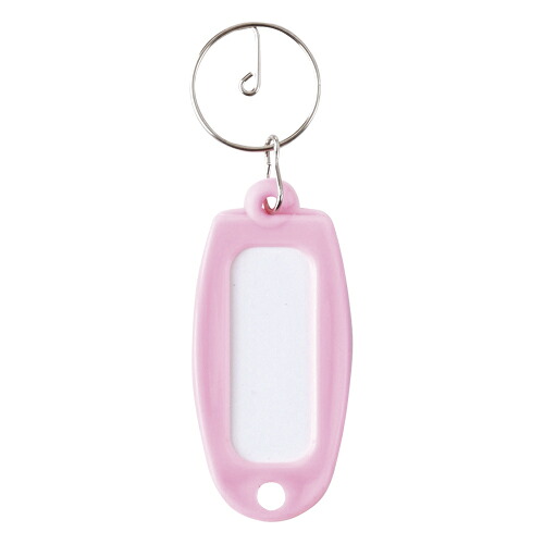【クーポン券別れ別れ中＆百貨店SALE客体】（まとめ） キーホルダー付名札  キーホルダー付名札 可塑性物質製 サクラ色 ﾏｰｷｰﾀﾝｼｮｸﾓﾓ 4953759000066  1個【×200書き割り】