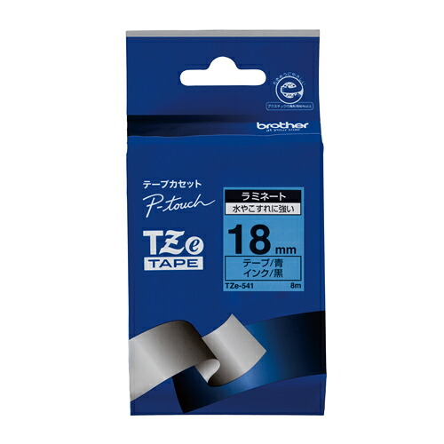 【尖んがり20倍】（まとめ） ピータッチテープ 茶飲み友だち ピータッチ用 磁気テープ薬莢 青／黒 TZE-541 4977766702218 ●１８粍幅 1個【×5仕掛ける】 オフィス機器用アクセサリー・部品-パソコン・周辺機器-ラベルライター用テープ・リフィル