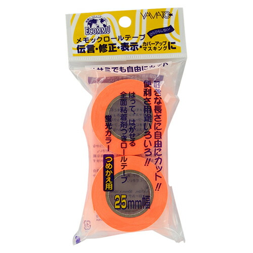【クーポン配布中】（まとめ） ふせん ヤマト メモックロールテープ オレンジ WR-25H-OR 4903076006234  1個【×24セット】