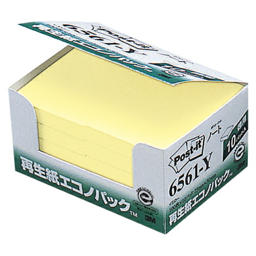 【引き換え証散り散り中＆百貨店SALE客体】（まとめ） ふせん スリーエム 郵便受け・イット［Ｒ］ 生産物 エコノ容器に並べる［ＴＭ］生産物続きもの １０個入 黄色 6561-Y 4519001598677 ●エコノ容器に並べる 1箱【×10書き割り】