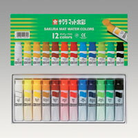 【引き換え証離れ離れ中＆百貨店SALE客体】（まとめ） 水彩画絵の具 桜クレパス 引っ敷き水彩画  MW12PE 4901881146169 ●遣りかた：１２色（１２本） 1個【×10仕掛ける】