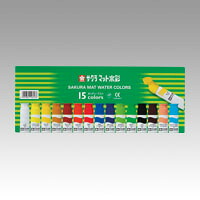 【マラソンでポイント最大47.5倍】(まとめ) 水彩絵具 サクラクレパス マット水彩 MW15PE 4901881146176 ●仕様:15色(15本) 1個【×5セット】|インテリアの壱番館