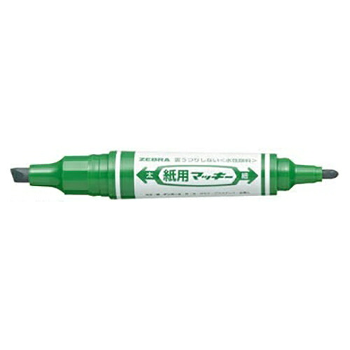 【百貨店SALEでP最大限度47倍】（まとめ） 水溶性目じるし書きもの ゼブラ 紙用マッキー 緑 WYT5-G 4901681522149  1本【×100書き割り】