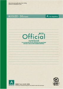 【ポイント20倍】（まとめ） ノート アピカ オフィシャルノート  3A3FE 4970090330522 ●罫種類：Ａ罫（７ｍｍ罫×２４行） 1冊【×80セット】