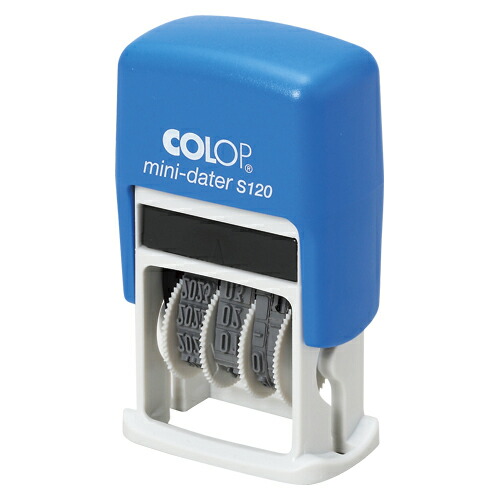 【百貨店SALEでP最大限度47倍】（まとめ） 回転させるゴム印 日本システムス ＣＯＬＯＰ ミニデータスタンプ 青碧 S120/BL2 9004362384489  1個【×10書き割り】