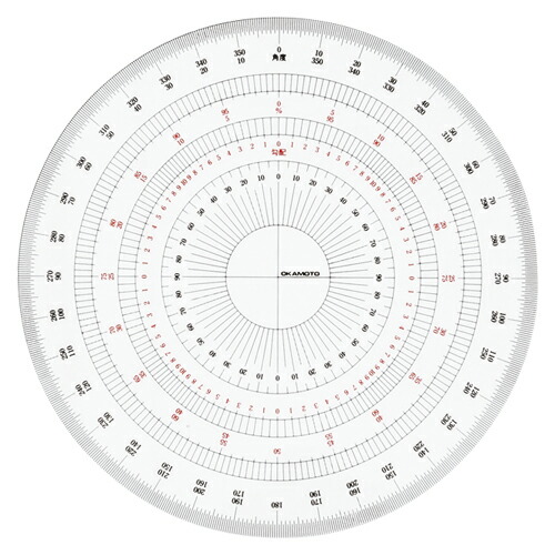 【クーポン配布中】（まとめ） 分度器 岡本製図器械 分度器 39-2018(BO-18) 4518679320184 ●規格：全円●サイズ：径１８０&times;厚１ｍｍ 1枚【&times;10セット】｜インテリアの壱番館