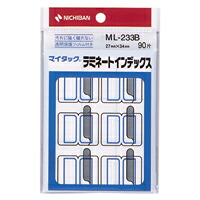 【百貨店SALEでP最大限度47倍】（まとめ） 総目録付け札 ニチバン マイタック［ＴＭ］ラミネートインデックス 保護すること写真フィルム付 青 ML-233B 4987167001360 ●１Ｐ入数（片）：１０腰かけ（９０片）●付け札大きさ：縦２７×横３４粍 1個【×100仕掛ける】