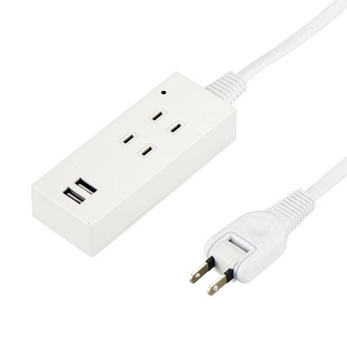 【ポイント20倍】5個セット YAZAWA 雷ガード付2AC2USB2.1A1.5mホワイト Y02K4015WH2UX5