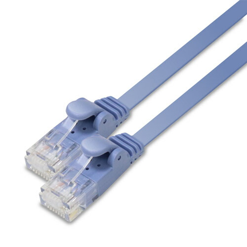 【クーポン配布中＆マラソン対象】5個セット エレコム LANケーブル/CAT6/フラット/1m/ブルー LD-GF2/BU1X5