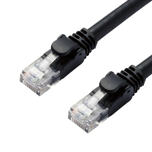 【尖んがり20倍】5個仕掛ける エレコム ローカルエリアネットワーク有線テレビ/CAT6A/判定基準/1m/黒いこと LD-GPA/BK1X5