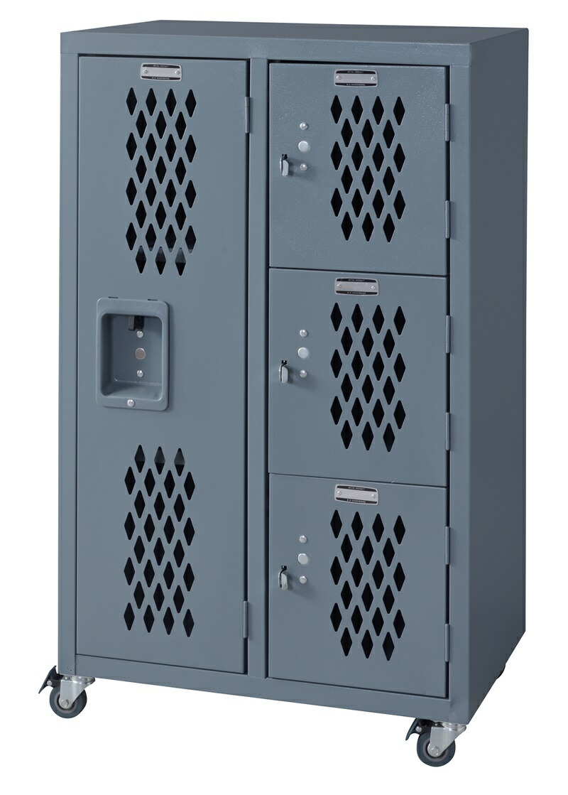 【ポイント20倍】ロック スチールチェストL W58×D38.5×H98 グレー