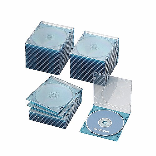 【ポイント20倍】エレコム　Blu-ray/DVD/CDケース(スリム/PS/1枚収納)　CCD-JSCS50CBU
