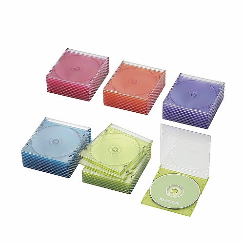 【ポイント20倍】エレコム　Blu-ray/DVD/CDケース(スリム/PS/1枚収納)　CCD-JSCS50ASO