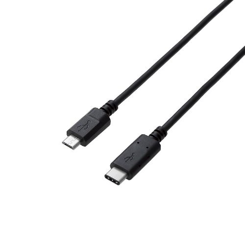 【マラソンでP最大49倍】エレコム USB2.0ケーブル(認証品、C-microB) U2C-CMB05NBK