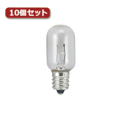 【マラソンでP最大49倍】YAZAWA ナツメ球 E17 20W クリア10個セット T201720CX10
