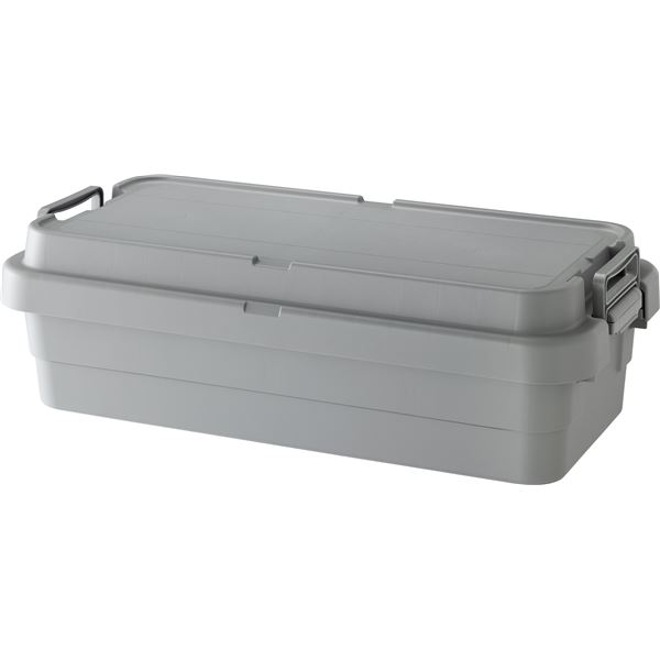 【マラソンでポイント最大47.5倍】トランクカーゴS蓋 40L LOW TYPE 約W78&times;D39&times;H24cm グレー 完成品｜インテリアの壱番館