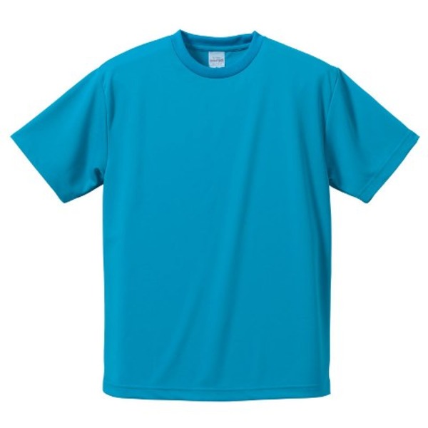 【ポイント20倍】〔5枚セット〕 Tシャツ 150cm ターコイズ ブルー ポリエステル100％ UVカット 吸汗 速乾 ドライ リバーシブル ティーシャツ 衣類