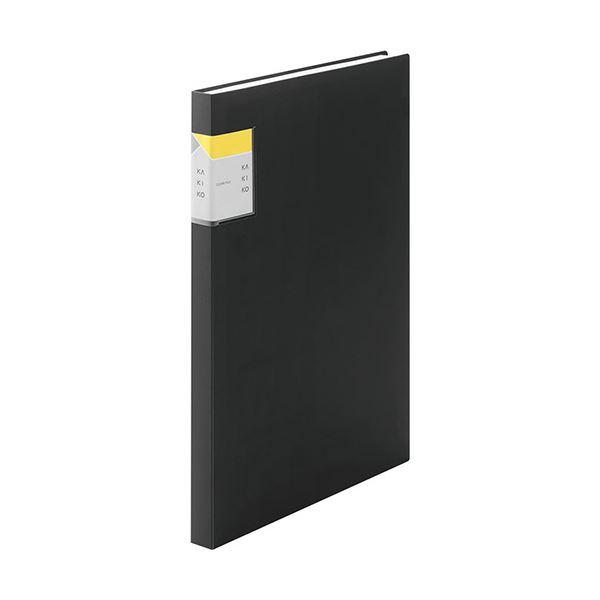 【ポイント20倍】(まとめ) キングジムクリアーファイル カキコ A4タテ 40ポケット 背幅20mm 黒 8632W-BK 1冊 【×5セット】|インテリアの壱番館