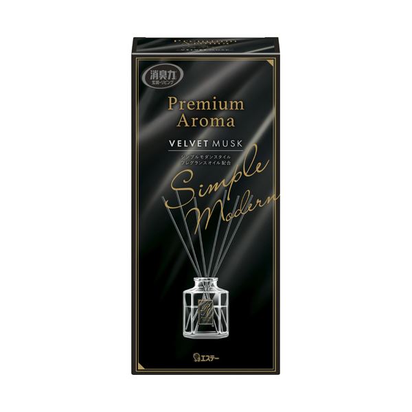 【尖んがり20倍】（まとめ） エステー部屋の入り口・リビング用 消臭力 Premium Aroma Stick ベルベットムスク 本体 50mL 1個 【×10書き割り】