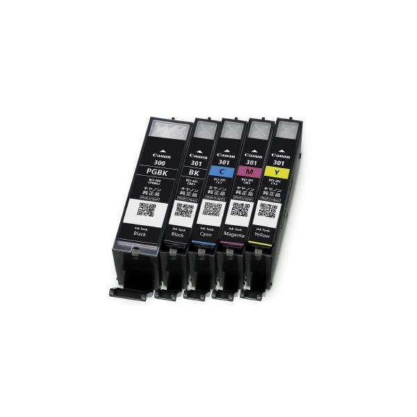 【マラソンでP最大49倍】純正品 キヤノン インクカートリッジ BCI-301+300／5MP 5色