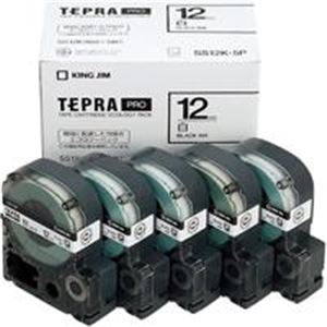 【ポイント20倍】キングジム テプラ PROテープ/ラベルライター用テープ 【幅：12mm】 5個入り SS12K-5P ホワイト(白)