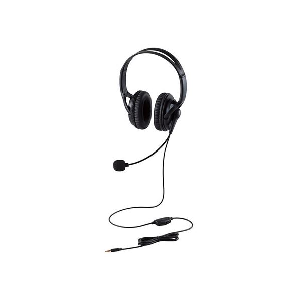 【マラソンでP最大49倍】エレコム 両耳大型4極有線ヘッドセット HS-HP02STBK