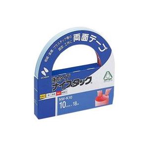 【ポイント20倍】(業務用10セット) ニチバン 両面テープ ナイスタック 【強力タイプ/10mm×長さ18m】 NW-K10