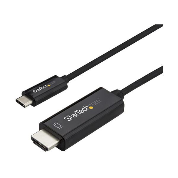 【尖んがり20倍】StarTech.com USB TypeC-HDMI取り替えっこ見せびらかす有線テレビ 黒いこと 1m 4K／60サイクル相応うCDP2固定ディスク1MBNL 1本