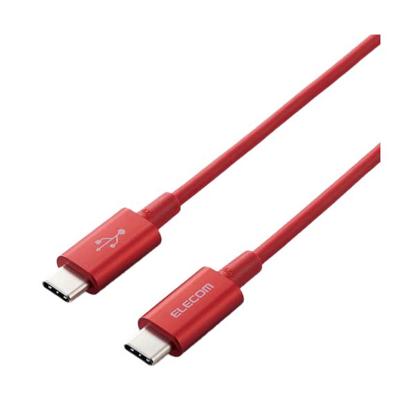 【ポイント20倍】エレコムUSB2.0ケーブル（C-C、PD対応、耐久仕様） レッド 1.0m RoHS指令準拠（10物質） MPA-CCPS10PNRD1本
