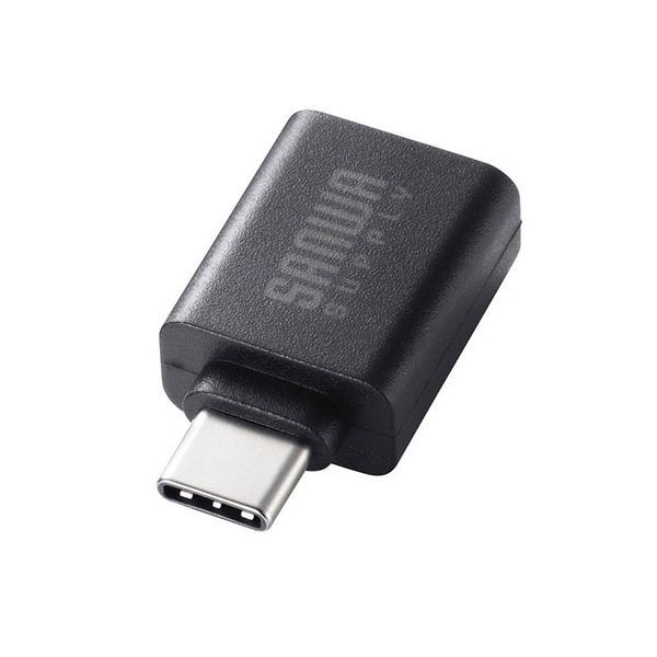 【5個セット】 サンワサプライ USB5Gbps Type-C変換アダプタ AtoC 樹脂コネクタ ブラック AD-USB32CAFX5