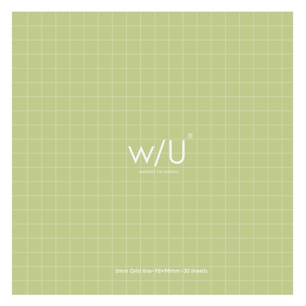【ポイント20倍】(まとめ) w/U ノート付箋 スクエア ピスタチオグリーン WU-FSTN-S-G 【×10セット】