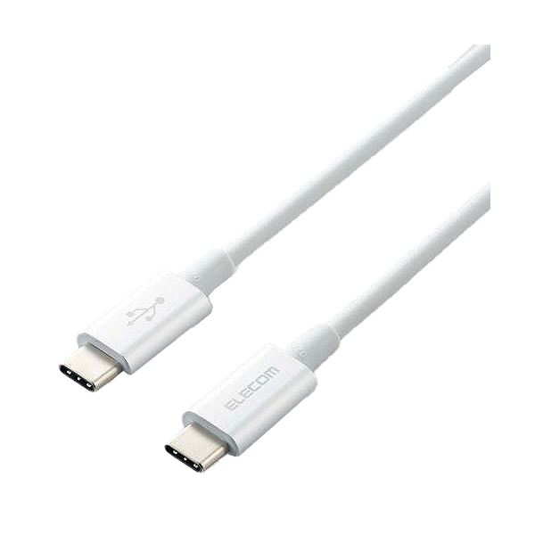 【ポイント20倍】エレコムUSB2.0ケーブル（C-C、PD対応、耐久仕様） シルバー 1.0m RoHS指令準拠（10物質） MPA-CCPS10PNSV1本｜インテリアの壱番館