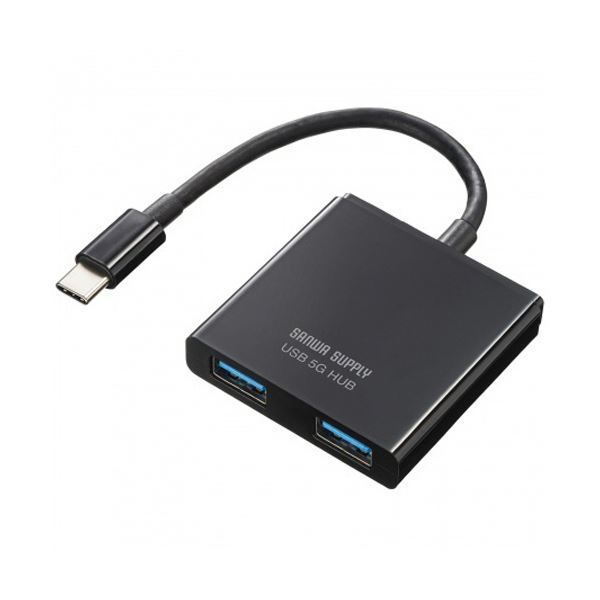 【ポイント20倍】サンワサプライUSB Type-C ハブ（Aポート×2・Type-Cポート×1） ブラック USB-3TCP9BK 1個