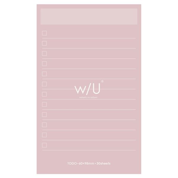 【ポイント20倍】(まとめ) w/U ノート付箋 スリム シェルピンク WU-FSTN-R-P 【×10セット】