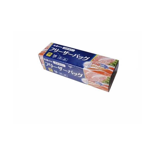 【ポイント20倍】【10セット】 ジャパックス Wジッパー フリーザーバッグ 中 15枚入 WF-02X10