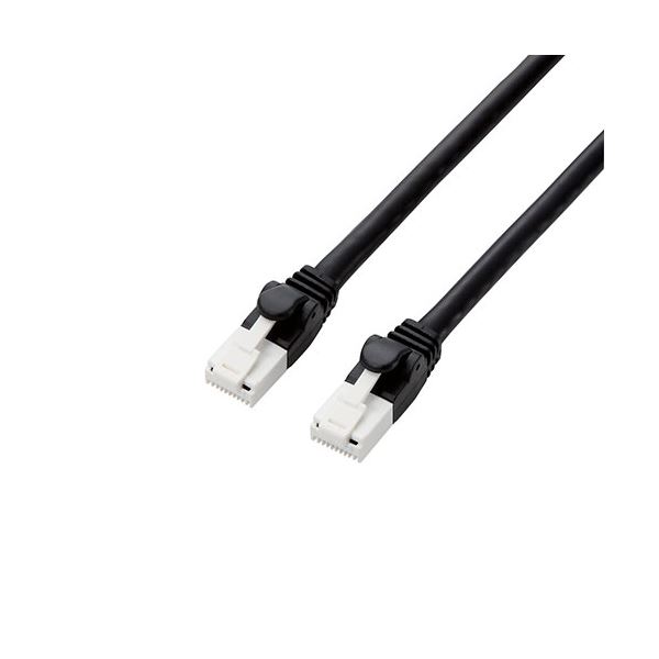 【ポイント20倍】【5個セット】 エレコム ツメ折れ防止LANケーブル(Cat6A) 10m GM-LDGPAT/BK100X5
