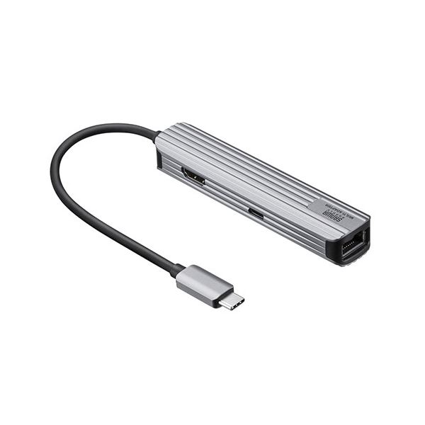 【尖んがり20倍】サンワサプライ USB Type-Cマルチ取り替えっこアダプター（HDMI+ローカルエリアネットワーク付） USB-3TCHLP7S